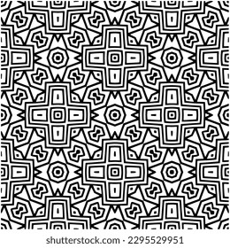 Patrón monocromo. Textura abstracta para impresión de tela, tarjeta, mantel de mesa, muebles, banner, cubierta, invitación, decoración, envoltura.patrón repitiendo sin fisuras.Color negro y blanco.