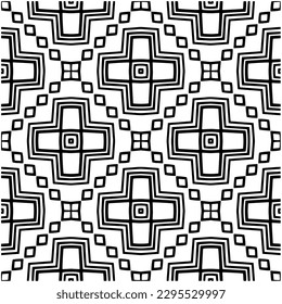 Monochrome Muster. Abstrakte Textur für Stoffdruck, Karte, Tischdecken, Möbel, Banner, Deckel, Einladung, Dekoration, Umhüllung.Nahtlose Wiederholmuster.Schwarz-Weiß-Farbe.