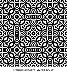 Patrón monocromo. Textura abstracta para impresión de tela, tarjeta, mantel de mesa, muebles, banner, cubierta, invitación, decoración, envoltura.patrón repitiendo sin fisuras.Color negro y blanco.