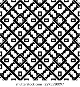 Patrón monocromo. Textura abstracta para impresión de tela, tarjeta, mantel de mesa, muebles, banner, cubierta, invitación, decoración, envoltura.patrón repitiendo sin fisuras.Color negro y blanco.