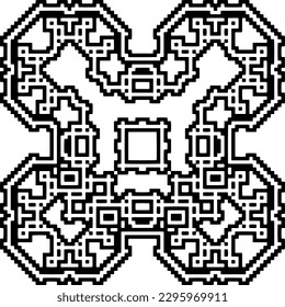Monochrome Muster. Abstrakte Textur für Stoffdruck, Karte, Tischdecken, Möbel, Banner, Deckel, Einladung, Dekoration, Umhüllung.Nahtlose Wiederholmuster.Schwarz-Weiß-Farbe.