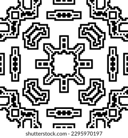Monochrome Muster. Abstrakte Textur für Stoffdruck, Karte, Tischdecken, Möbel, Banner, Deckel, Einladung, Dekoration, Umhüllung.Nahtlose Wiederholmuster.Schwarz-Weiß-Farbe.
