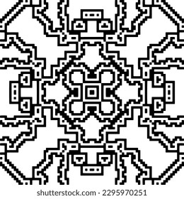 Monochrome pattern. Abstract texture for fabric print, card, table cloth, furniture, banner, cover, invitation, decoration, wrapping.seamless repeating pattern.Black and white color.