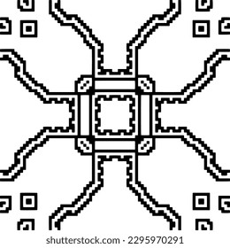 Monochrome pattern. Abstract texture for fabric print, card, table cloth, furniture, banner, cover, invitation, decoration, wrapping.seamless repeating pattern.Black and white color.