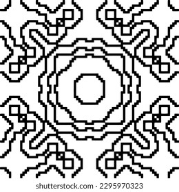 Patrón monocromo. Textura abstracta para impresión de tela, tarjeta, mantel de mesa, muebles, banner, cubierta, invitación, decoración, envoltura.patrón repitiendo sin fisuras.Color negro y blanco.