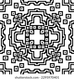 Monochrome pattern. Abstract texture for fabric print, card, table cloth, furniture, banner, cover, invitation, decoration, wrapping.seamless repeating pattern.Black and white color.