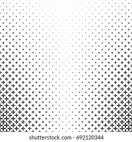 Monochrome pattern - abstract vector background graphic from curved geometric shapes