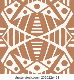 Monochrome pattern with arabesques  in a retro style. Vector illustration