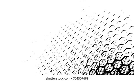 monochrome pattern background contains of abstract octagonal shapes. Vector.
