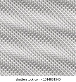 Monochrome pattern with broken zig zag stripes and hatch. Strong striated cloth made from cotton. Cover texture. Vector illustration.