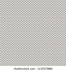 Monochrome pattern with dashes and meshes. Decorative textured background. Vector illustration.