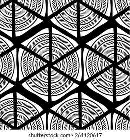 monochrome pattern from decorative separated circles seamless vector background.