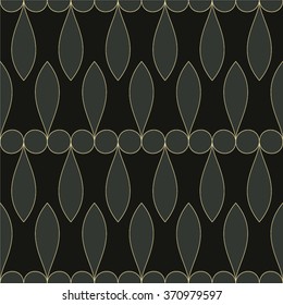 Monochrome pattern grid, circle,  seamless vector background.