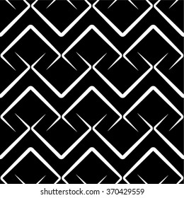 Monochrome pattern grid, rhombus seamless vector background.