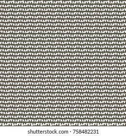 Monochrome pattern with horizontal toothed stripes. Abstract vector.
