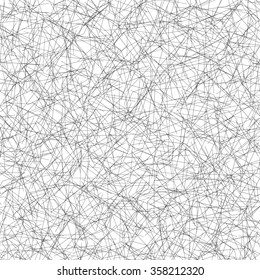 Monochrome pattern with irregular, random lines. Straight, intersecting lines editable vector texture