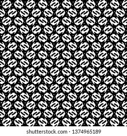 Monochrome pattern, a kind of polka dots. Abstract knit texture. Decorative background with rounded and marked shapes. Vector illustration.