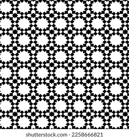 Monochrome pattern mesh, square, rhombus, decor, diagonal, seamless vector background.