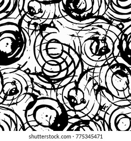 monochrome pattern on a white background in graffiti style