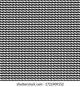 Monochrome pattern with serrated horizontal stripes. Towel texture.