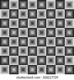 Monochrome pattern with square shapes. (Can be repeated seamlessly.)