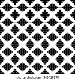 Monochrome pattern tile, square, checkers, seamless vector background.