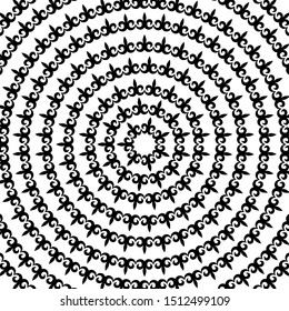 Monochrome patterns. Circular Asian patterns. black and white spiral pattern. Background for the design of flyers, printing.