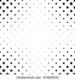 Monochrome pentagram star pattern - abstract vector background illustration from geometric shapes