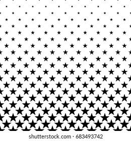 Monochrome pentagram star pattern - abstract vector background design from geometrical shapes