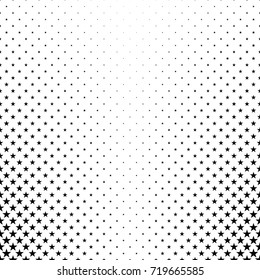 Monochrome pentagram star pattern - abstract vector background illustration from geometric shapes