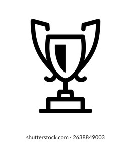 Monochrome Pictogram of a Championship Award for First Place