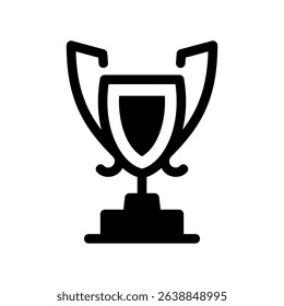 Monochrome Pictogram Representing a First Place Award or Victory