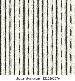 Monochrome Pin Stripes Brushed Textured Background. Seamless Pattern.