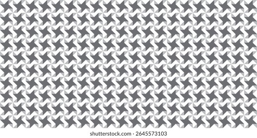Monochrome pinwheel seamless bg. Abstract windmill triangle geometric pattern. Menswear motif for handkerchief, scarf, tie, bandana. Simple vector mosaic. Block quilt design