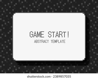 Monochrome Pixel Art Black and white Rounded Modern Game Interface Frame Template