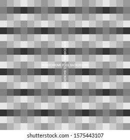 Monochrome pixel background. This is a simple vector illustration with harmonious blend of retro and modern styles. The color can be changed if needed. Eps10 vector.