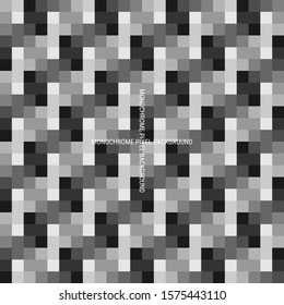 Monochrome pixel background. This is a simple vector illustration with harmonious blend of retro and modern styles. The color can be changed if needed. Eps10 vector.