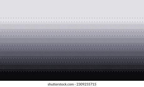 Monochrome Pixel Dithered Gradient Texture, White to Dark Grey