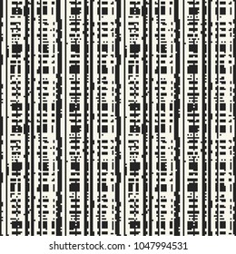 Monochrome Pixel Textured Geometric Pattern