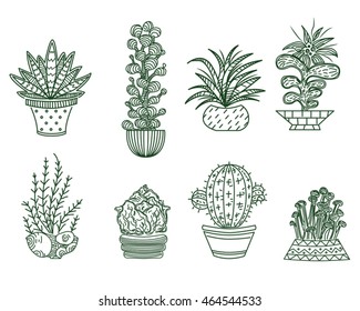 Monochrome plants set