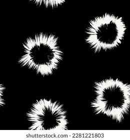 Monochrome Polka dots textured seamless pattern design for fashion textiles and graphics