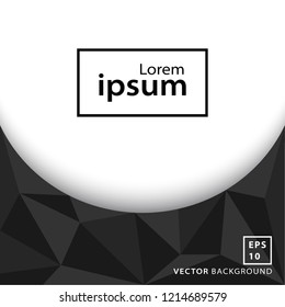 Monochrome polygon background