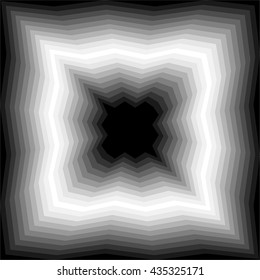 Monochrome  Polygonal Abyss Gently Shimmering from dark to light.  Geometric Abstract Background. Suitable for textile, fabric, packaging and web design. Vector Illustration.