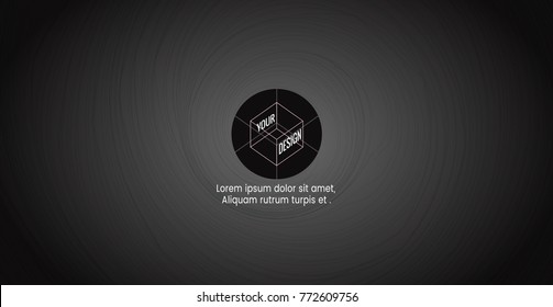 Monochrome polygonal with swirl line background and space for text