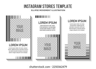 monochrome potrait background or stories template in balck and white concept perfect for boost your engagement