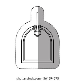 monochrome price tag sticker with middle shadow with side oval shape