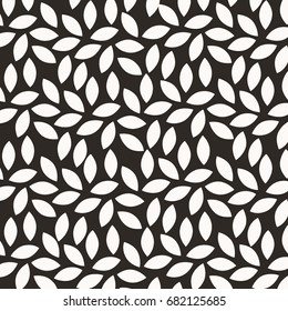 Monochrome print. Leaves pattern