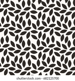 Leaves Branches Vector Seamless Pattern Black Stock Vector (Royalty ...