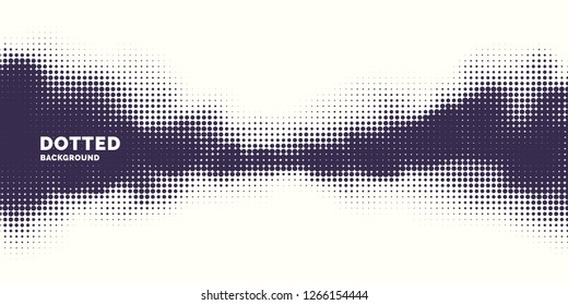 Monochrome printing raster. Abstract vector halftone background. Black and white texture of dots.