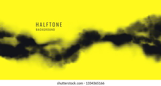 Monochrome printing raster. Abstract vector halftone background.